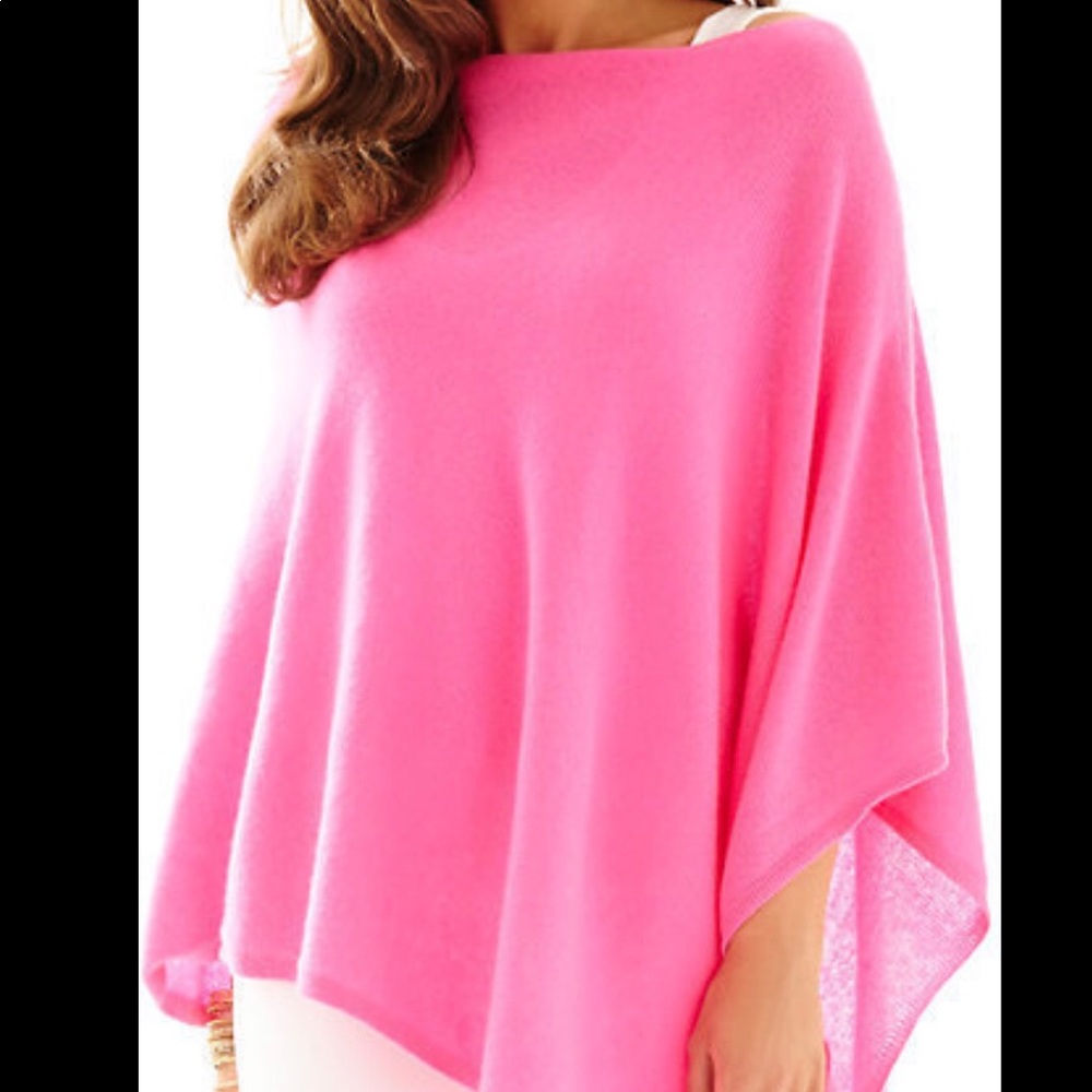 Lilly Pulitzer Pink Cashmere Poncho